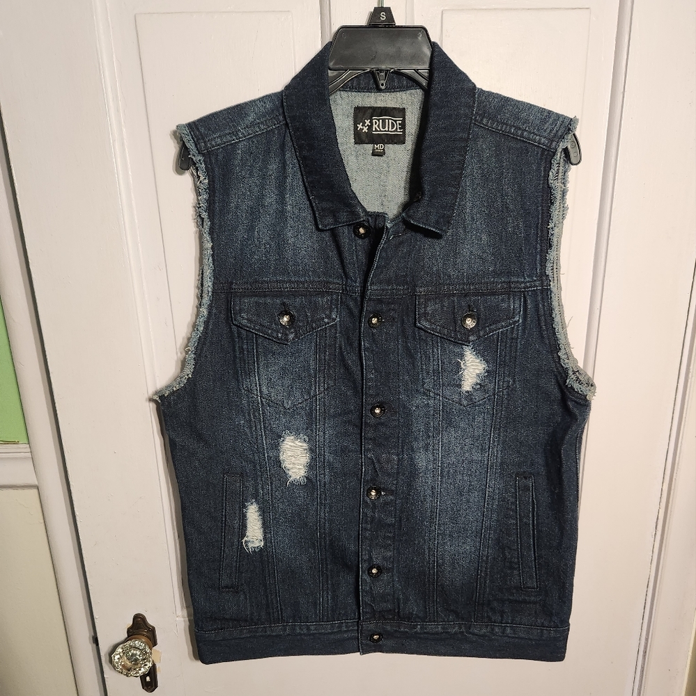 Men's Rude denim vest size M
